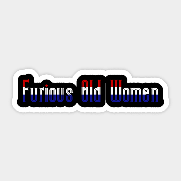 Furious Old Women Sticker by Pixelchicken